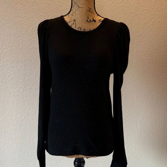 Splendid Long Sleeve Black Top - Picture 2 of 8